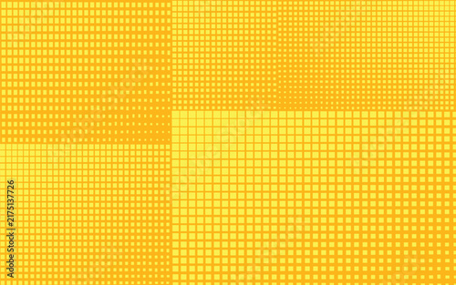 Modern Pop Art Geometric Pixel Grid Vector Banner Template