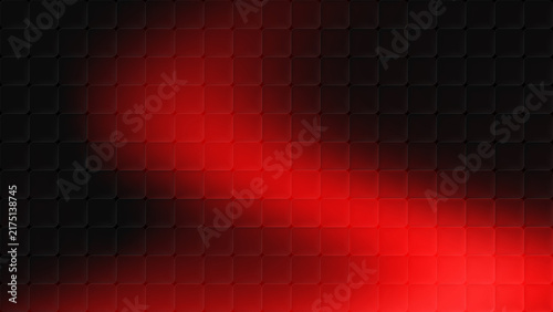 Obraz na płótnie Neon red and black cubic glass pattern gradient background