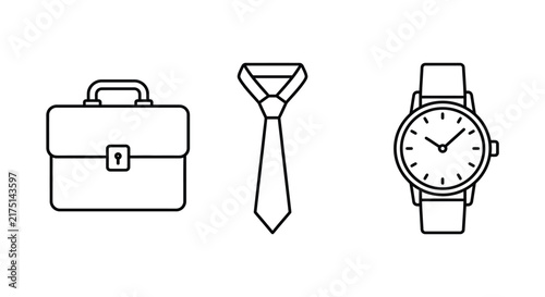 Bild auf Leinwand Business symbols  line art collec  finn.eps