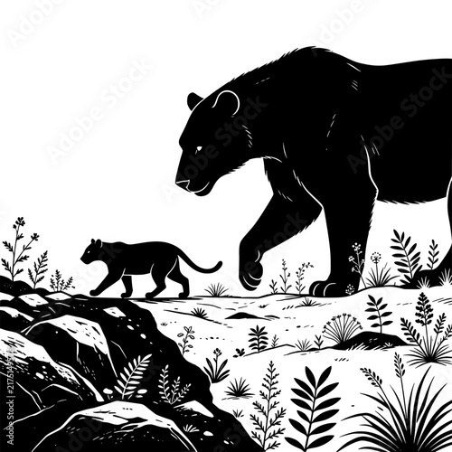 Картината върху платно Adaptation and Survival concept vector illustration representing the importance of changing with new conditions