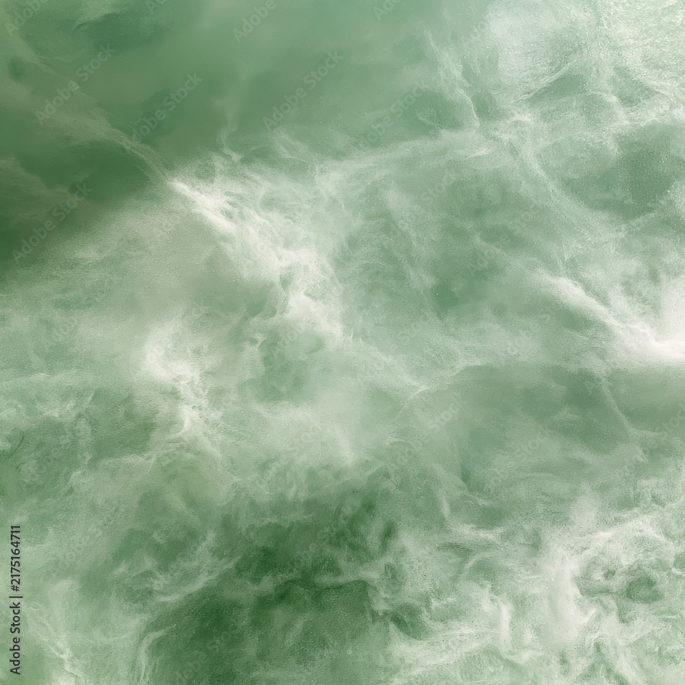 Fototapeta premium Swirling wisps of pale green and white ethereal mist flow