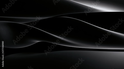 Abstract, dark, smooth, flowing, metallic, undulating surface