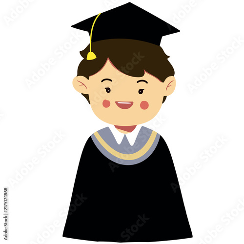 Cute boy avatar character element design 