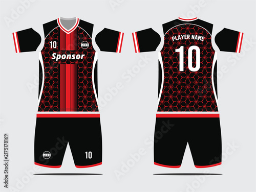 Plakat Sports Jersey with Geometric Pattern Template