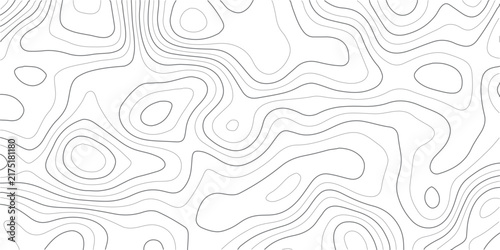 Minimalist contour topographic map lines. Abstract winding elevation curves. Geometric vector graphic pattern seamless texture for design and print