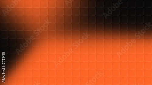 Obraz na płótnie 3d Gradient cubic glass pattern background in vibrant orange and black