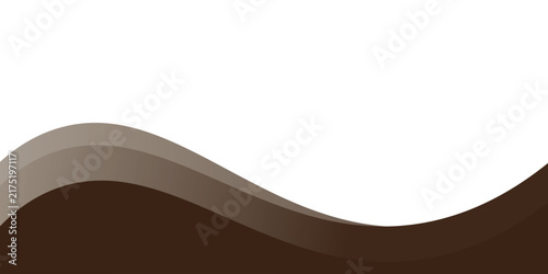 Abstract Brown Wave Footer and Header Background - Elegant Chocolate and Coffee Curve Vector Design