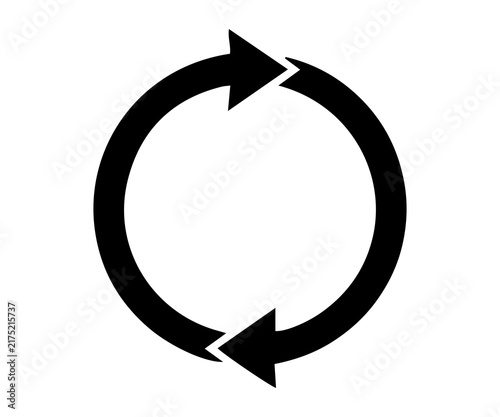 Obraz na plátne Black reload icon vector art with transparent background for easy customization and professional design