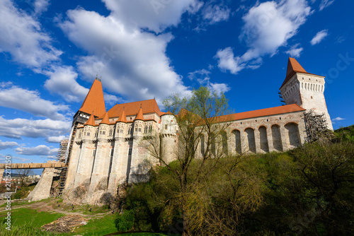 Obraz na plátně Hunyad or Corvin castle, Castelul Corvinilor in Transylvania, Most famous destination of Romania