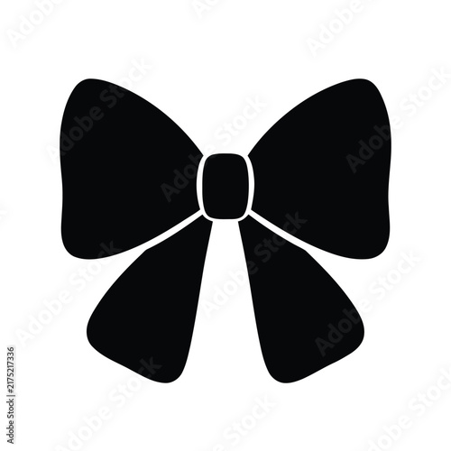 black Bow isolated on white background