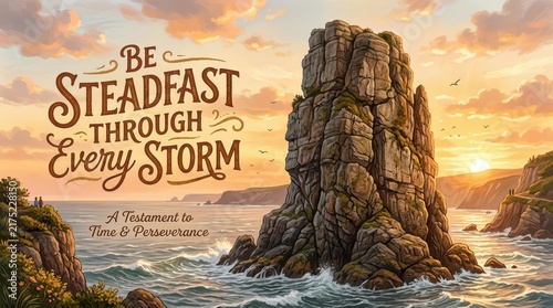 Tapety artystyczne Dramatic Coastal Landscape with Inspiring 