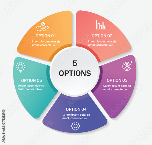 Pentagon element for infographic,Business concept