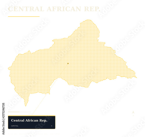 Central African Republic Map Vector Flat Design Illustration