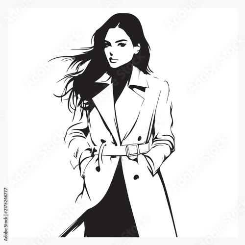 girl in a black dress