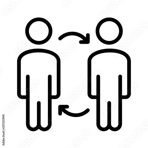 Quadro su tela Skill Transfer HR Icon for Employee Training and Knowledge Sharing Symbols