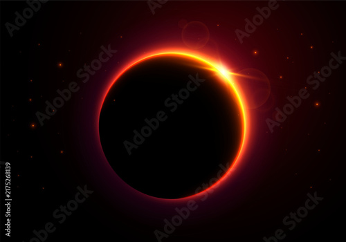 Obraz na płótnie Total Sun Or Solar Eclipse Space Concept