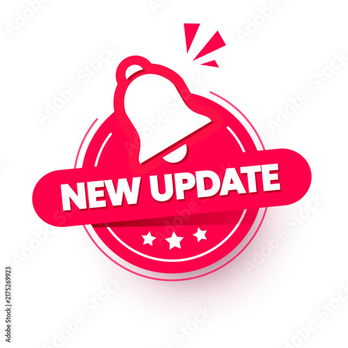 Obraz na płótnie New Update Button With Bell Icon