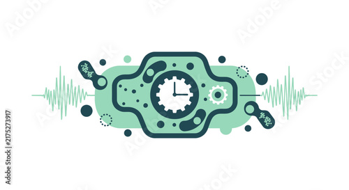 Circadian Rhythm and Biological Clock Concept Vector Illustration