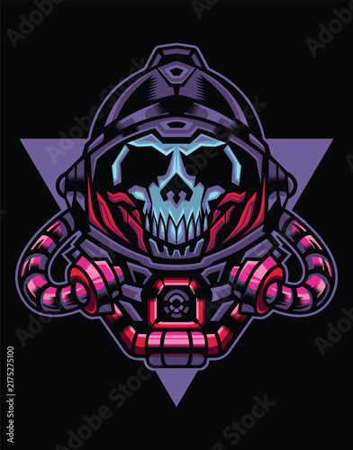 Astronaut helmet with Skull head