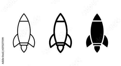 Rocket Ship Icons, Space Exploration Vector Set, Futuristic Launch Symbols, Sci-Fi Travel Graphics
