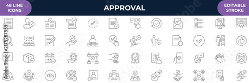 Принти на полотні Approval icon set