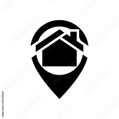 House Location Pin Logo – Real Estate and Property Map Marker