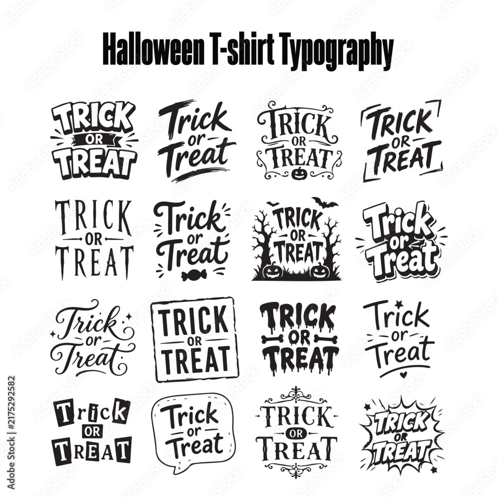 Obraz premium Halloween typography t-shirt design
