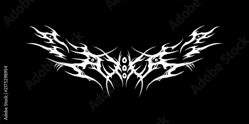 Canvas Print neo tribal cyber sigilism design