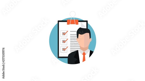 Checklist Animation for Business Document Approved