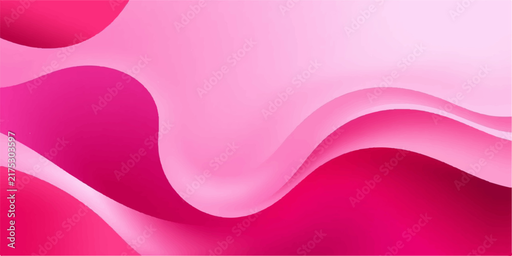 Fototapeta premium Abstract Pink Wave Background with Flowing Curves, Soft Light, Purple Gradient, Artistic Vector Illustration for Modern Wallpaper, Decorative Backdrop and Creative Design