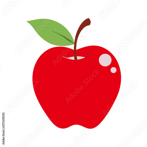 red apple vector illustration