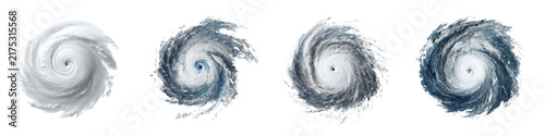 Animation tornado transparent in png no background for decoration.