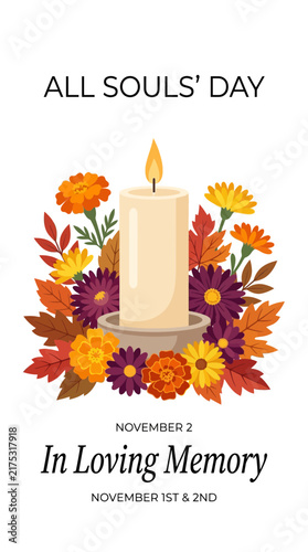 Candle with Flowers for Memorial Day