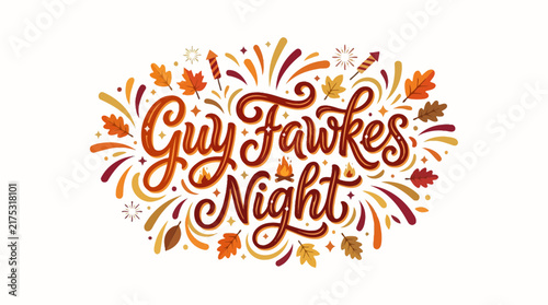 Celebratory Autumn Leaves and Fireworks