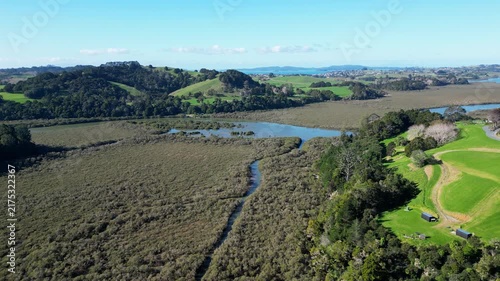 Winding Mahurangi Waterways and Countryside Near Warkworth, New Zealand