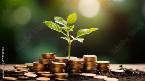 selective focus creative concept of capital growth and prosperity
