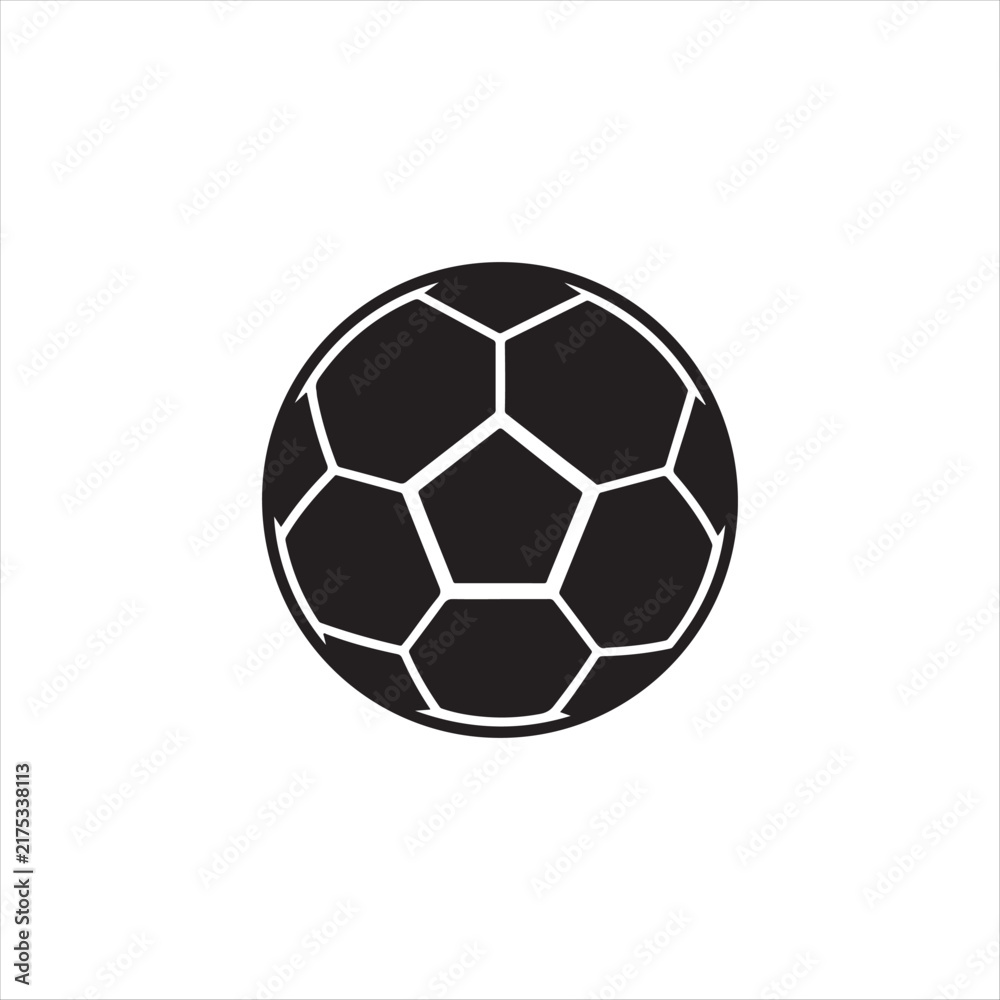 Naklejka premium Classic black and white soccer ball design isolated image