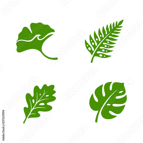 green leaf icons