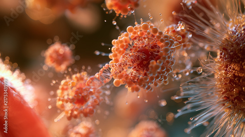 Extreme Macro Scientific Visualization of Lipid Nanoparticles - Medical Research Illustration