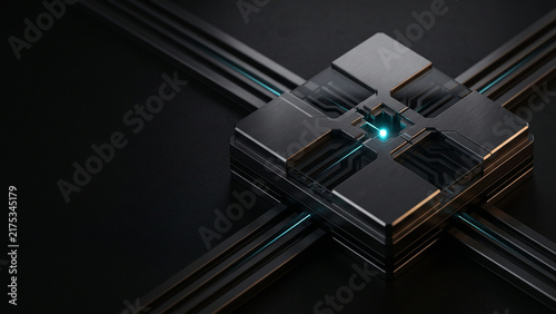Fototapeta kuchenna Terminal Action Node for Autonomous Enterprise AI Workflow Execution 