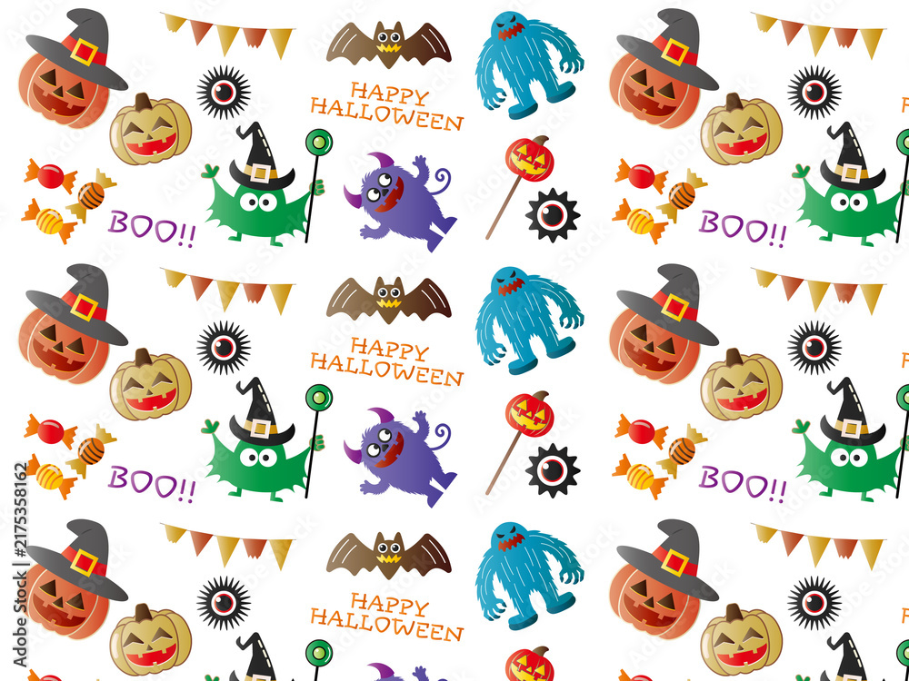 Fototapeta premium ハロウィン■モンスターの壁紙