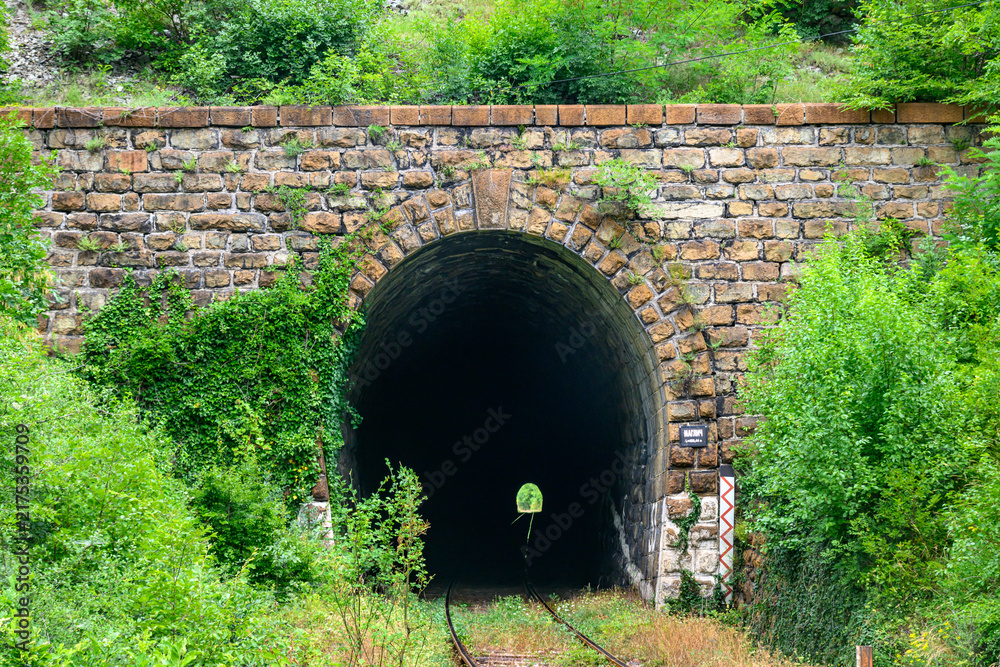 Fototapeta premium Photograph of the railway tunnel