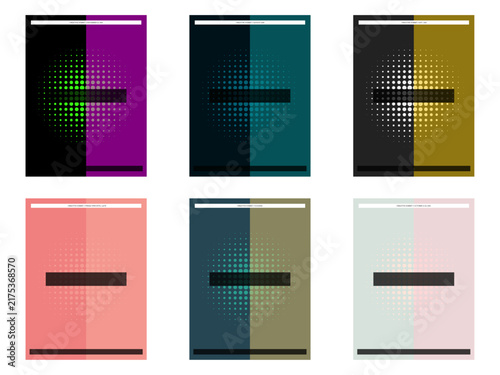 Abstract geometric book cover template poster design brochure flyer vector layout minimal annual report set