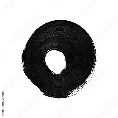 Modern Abstract Zen Circle Ink Splash Graphic Element