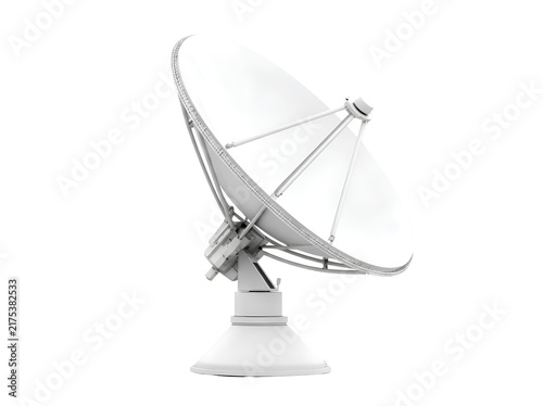 Satellite dish antenna for global telecommunications and wireless data signal transmission. on white background , Isolated on Transparent Background, PNG, Generative AI