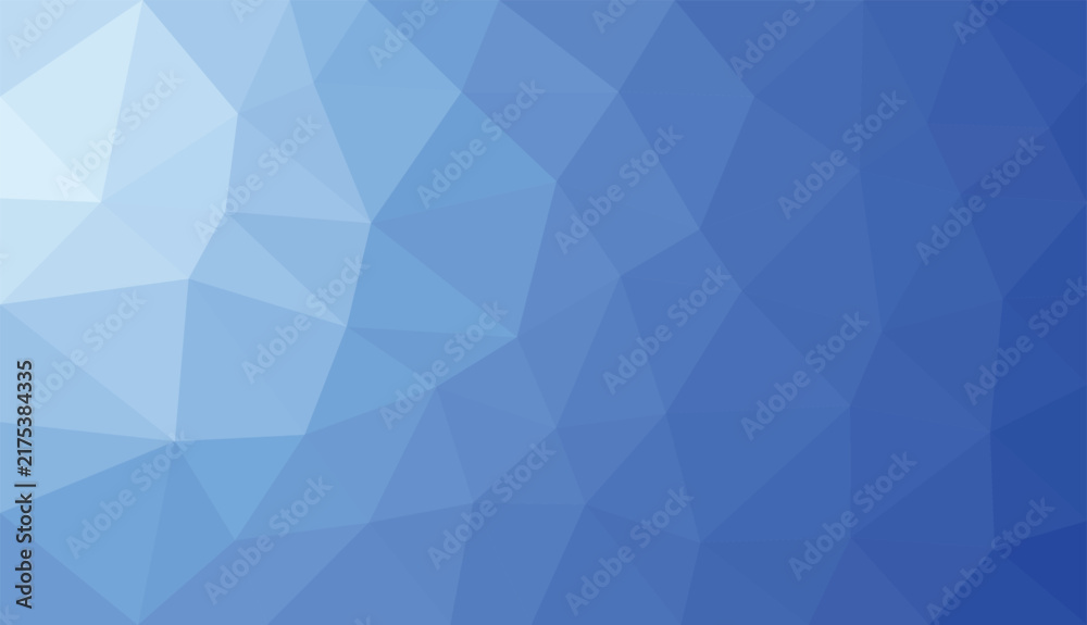 Fototapeta premium Low poly geometric background in blue gradient style for professional digital presentation and website backdrop.