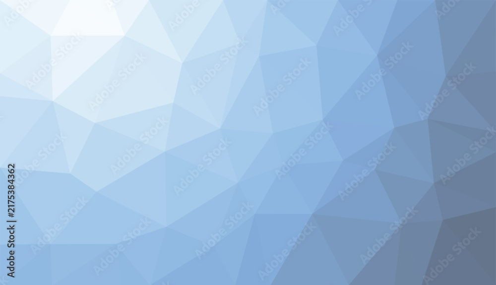 Fototapeta premium Light blue frozen ice style low poly geometric background for winter themes and clean minimalist aesthetics.
