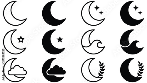 Black and white hand gesture symbols with stars and plus signs