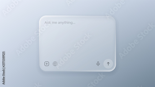 Canvastavla Blank ai chat interface window with ask me anything text field