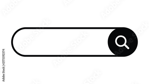 Foto Minimalist search bar design featuring a sleek rounded rectangle with a magnifyi